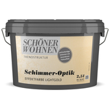 Schöner Wohnen Trendstruktur Schimmer-Optik Effektfarbe 2,5 l Lightgold