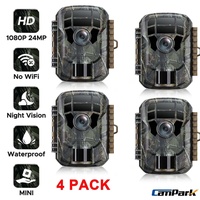 4* Campark 24MP 1080P HD Wildkamera Jagdkamera Wasserdicht Fotofalle  Nachtsicht