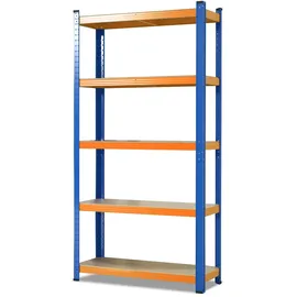 Karat Schwerlastregal Stahl 180 x 90 x 45 cm Blau-Orange