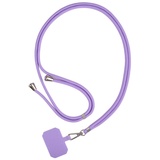 GNALIA 1 Pcs Handykette Universal Abnehmbar Unisex Handyhülle Kette Lanyard Handy Kette Einstellbar Mit Kordel & Pad Schlüsselband Für Alle Smartphones Hüllen(Lila)