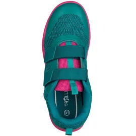 TROLLKIDS Eikefjord Barefoot Wanderschuhe - Smaragd / Rubine - EU 32