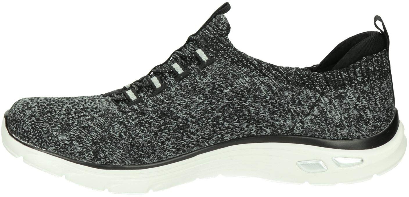 Skechers Damen Empire D'lux-Sharp Witted Sneaker, Schwarz (Black Knit Mesh/White Trim BKW), 40 EU