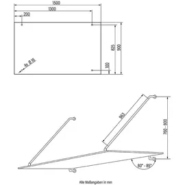 Home Deluxe Glasvordach Renma 150 x 90 cm