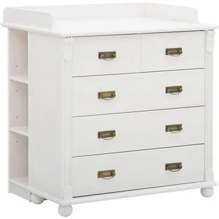 OTTO home Babyzimmer-Komplettset OTTO HOME "Aimo", Landhausstil, stabile Qualität, edles Design, Messinggriffe", Kinder, Gr.