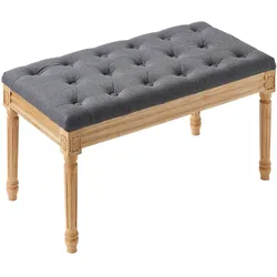 VEVOR 16" Polsterbank Ottomane Bank für Eingangsbereich Esszimmer Schlafzimmer Grau