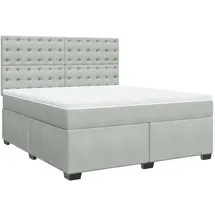 vidaXL Boxspringbett 180 x 200 cm Hellgrau