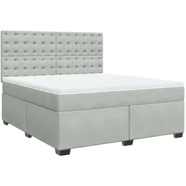 vidaXL Boxspringbett 180 x 200 cm Hellgrau