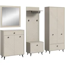 MID.YOU Garderobenkombination NOTES 250x35x190 cm beige