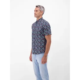 Lerros Floral Kurzarmhemd Blau XL