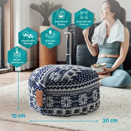 #DoYourYoga Yoga-Kissen Vishnu - gefüllt mit Bio-Dinkelspelz - Rund 30 x 15 cm - Style 1