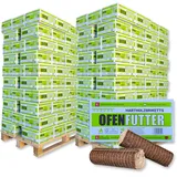 2000kg Nestro Hartholzbriketts Buche und/oder Eiche, je nach Verfügbarkeit, im 10kg Karton FSC Gluthalter Kamin Ofen Brenn Holzbriketts Kohle | 2 Paletten | Energie Kienbacher