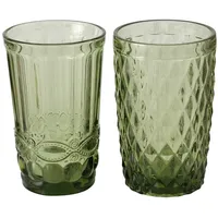 Boltze Trinkglas Aurora 2er Set, Höhe 13 cm, Sortiert