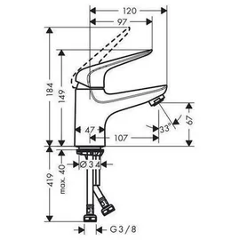 Hansgrohe Novus Auslauf Chrom