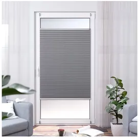 K-HOME Plissee Thermo ELSA 65 x 130 cm grau/silber