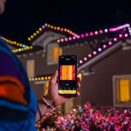 Twinkly C9 Lampen 40 RGB-LEDs, LED-Leuchten für den Außen- und Innenbereich, Smarte LED-Lichter, Kompatibel mit Alexa und Google Home, Gaming-Lichter, IP44, App-Steuerung, Grünes Kabel, 12,2 m