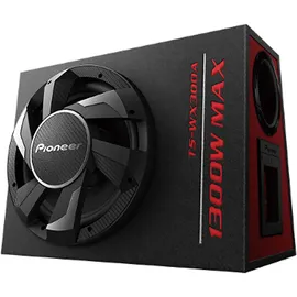 Pioneer TS-WX300A Aktivsubwoofer, leistungsstarker Gehäuse Subwoofer mit 300 W Maximalleistung, 30 cm Subwoofer in MDF Gehäuse, IMPP Membran, schwarz, Eingangsnennleistung 150 W