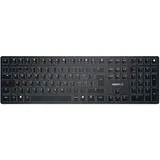 Cherry KW X ULP, Ultra Flache Mechanische High-End-Tastatur, Schweizer Layout (QWERTZ), Kabellose Multi-Device-Tastatur Für Bis Zu 4 Geräte, Wiederaufladbar, Schwarz
