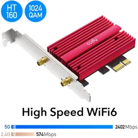 Cudy WE4000 AX5400 Wi-Fi 6E PCI Express Adapter