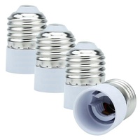 Intirilife E27 auf E14 Lampensockel Adapter in WEISS –