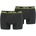 Herren Boxershorts im Basic Baumwoll Stretch einfarbig Anthrazit/Gelb XL