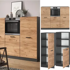 Vicco Küchenzeile R-Line 180 cm Eiche/Anthrazit