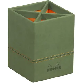 Rhodia Stifteköcher Kunstleder 8x11 cm Salbei 1 St.