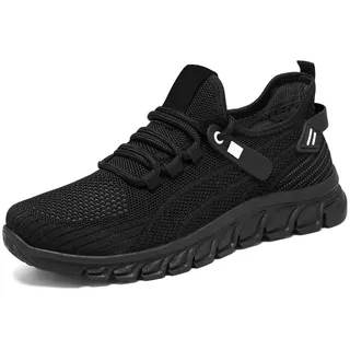 Generisch Fitnessschuhe Damen Sneaker Sommer Leicht Orthopädische Sportschuhe Bequem rutschfest Laufschuhe Breite Sommerschuhe Ergonomischer Schmerzlinderungs Schuh Shock Schwarze Sneaker Damen - 40 EU