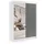 altdecor Schiebetürenschrank VILO 150 x 215 x 61 cm Weiß/Schwarz
