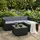 Estexo 3-Sitzer Polyrattan Lounge-Set schwarz