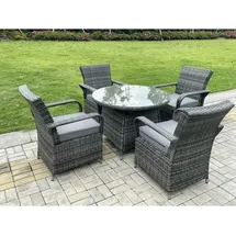 fimous Rattan Set 4-tlg. Dunkelgrau