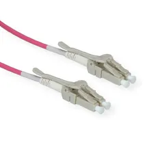Roline LWL-Kabel 50/125μm OM4, LC/LC, LSOH, Low-Loss, Data Center, violett, 15 m