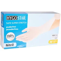 Hygostar "Safe Super Stretch"  Nitril-Handschuhe Weiß | 100 Stück