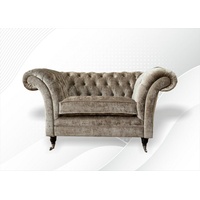 JVmoebel Chesterfield-Sessel, Chesterfield Sessel 1,5 Sitzer Design braun