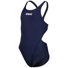 Arena Mädchen Girl's Team Tech Solid One Piece Swimsuit, Navy-white, 152 EU