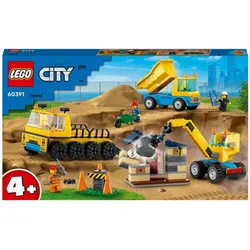 LEGO® City Baufahrzeuge und Kran mit Abrissbirne