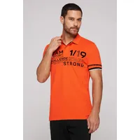 CAMP DAVID Poloshirt mit Seitenschlitze Gr. S, orange , 81320627-S