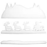 Europalms Winterlandschaft aus Schneematte, schwer entflammbar B1