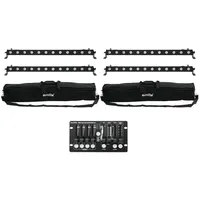 Eurolite Set 4x LED BAR-12 QCL RGBW + Soft-Bags + Controller