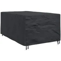 VidaXL Gartenmöbelabdeckung Schwarz 143 x 225 x 90 cm