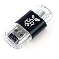 BerryBase 2in1 MicroSD Kartenleser mit USB-A und USB-C Stecker, Schwarz