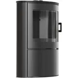 KRATKI Kaminofen aus Stahl 10kW KOZA/AB/S/2/BLACK/BA1 Ø150 BImSchV Stufe 65 EEK A Stahlofen, Schwedenofen