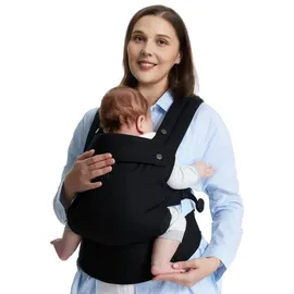 Momcozy leichte Babytrage, Schwarz, für Kinder von 3-20kg