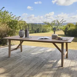 Gartentisch aus Eukalyptus für 8 Personen Natur - sweeek