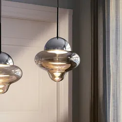 Nutty Pendelleuchte Smoke/Chrome - 17.5