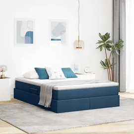 vidaXL Aufbewahrungsbett 140 x 200 cm Blau