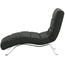 Ravensberger Werkstätten Relaxliege Swing Leder 65 x 95 x 171 cm Schwarz mit Kopfteil