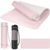HOEL EliteAthlete® Yogamatte - Sportmatte - Fitnessmatte - Gymnastikmatte gepolstert & rutschfest für Fitness, Pilates - Yoga Matte - 183 cm x 61 cm x 0.6 cm - Trainingsmatte inkl. Transportgurt + Tasche - Spring
