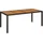 vidaXL Gartentisch mit Holzplatte 190 x 90 x 75 cm Schwarz