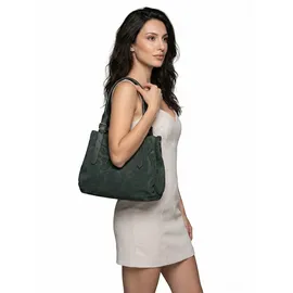 Samantha look Henkeltasche Leder Dark Green