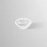 Alape Einbaubecken ohne Überlauf, kreisförmig, 47,5 cm, Ø 2018000000, Badkeramik, weiß, mit Hahnloch